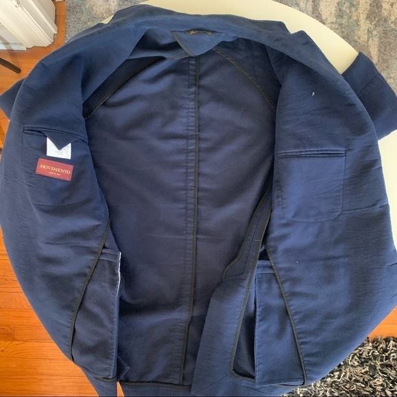 Movimento Italy 2 Button Sport Blazer Navy US Men’s Size 40L - Picture 8 of 10